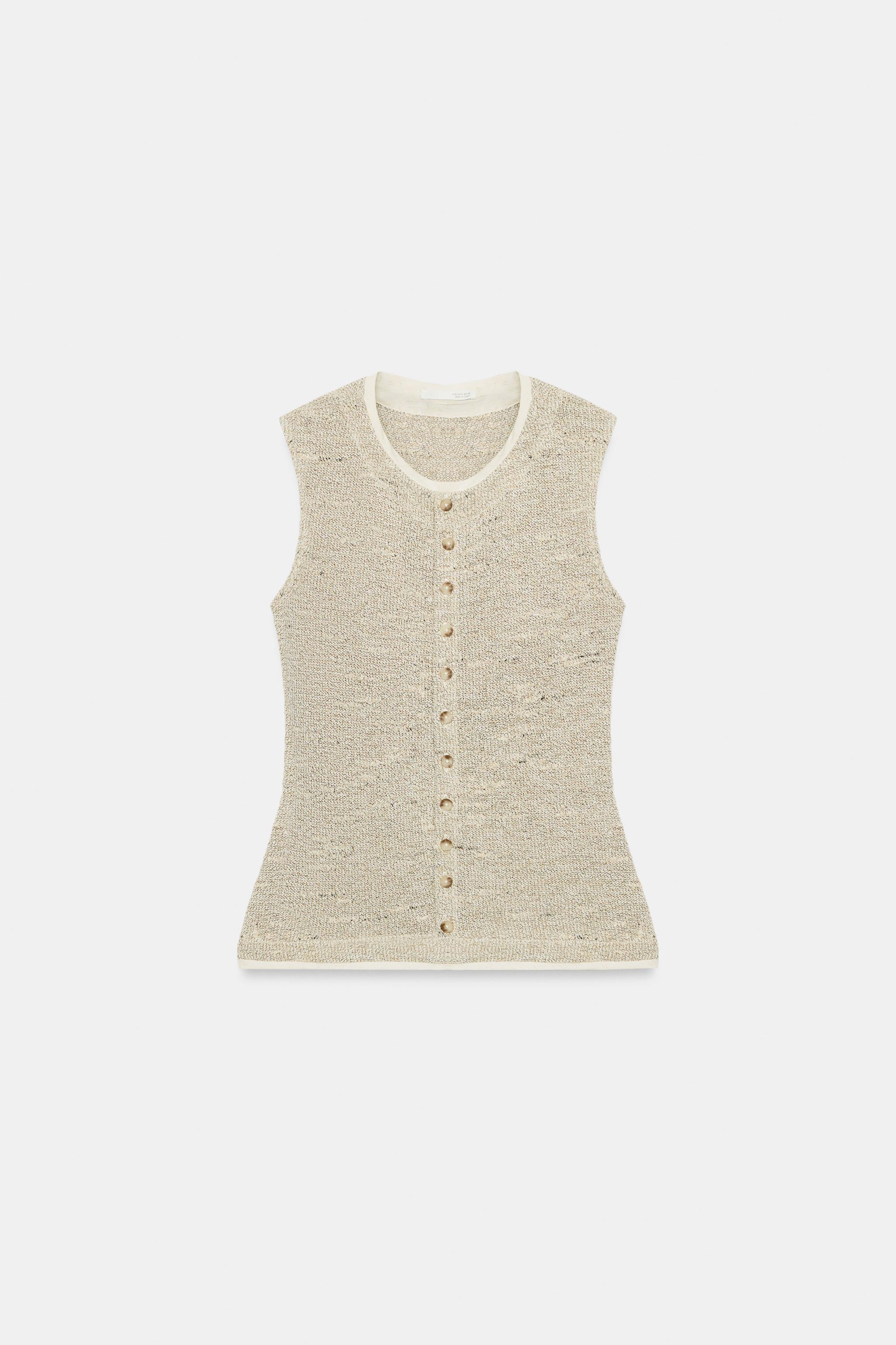 TOP GILET À BOUTONS